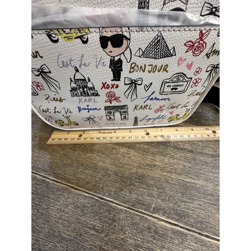 Karl Lagerfeld Paris Maybelle Crossbody Bag Parisian Print - Picture 11 of 16